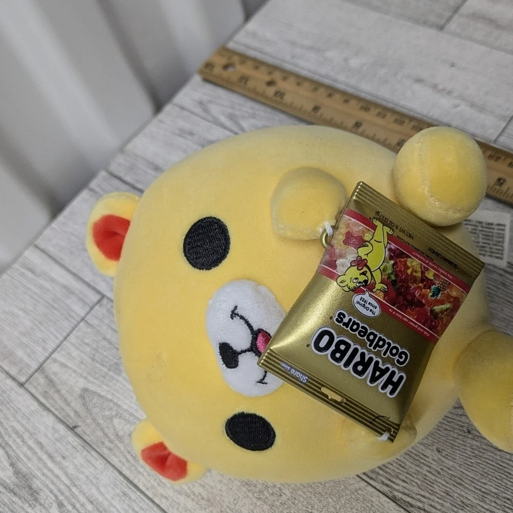 Cute Yellow Bear Plush with Haribo Goldbears